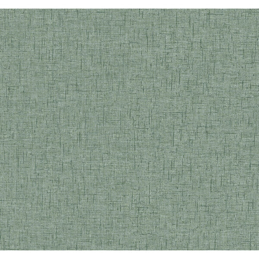 Bentley Green Faux Linen Wallpaper