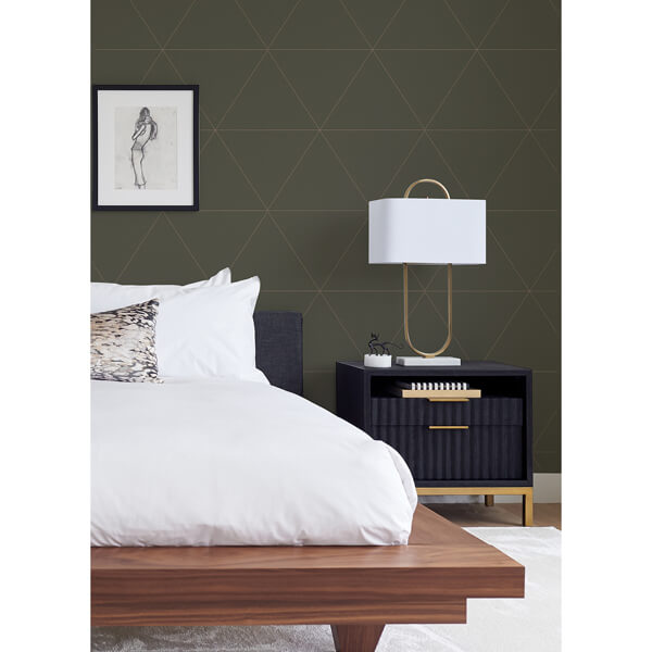 Twilight Grey Geometric Wallpaper