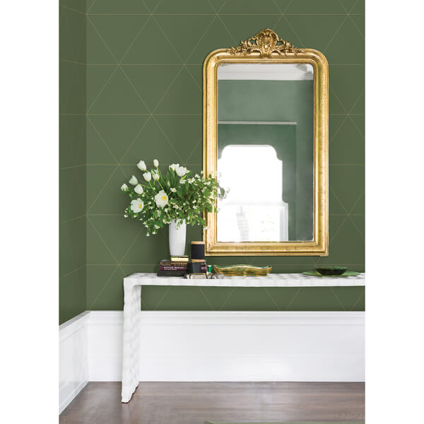 Twilight Moss Geometric Wallpaper