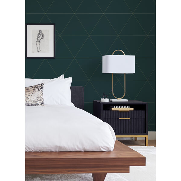 Twilight Indigo Geometric Wallpaper
