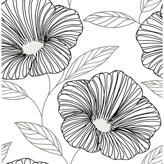 Mythic Black Floral Wallpaper