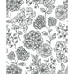 Ada Black Floral Wallpaper