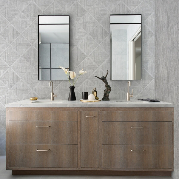 Cade Grey Geometric Wallpaper