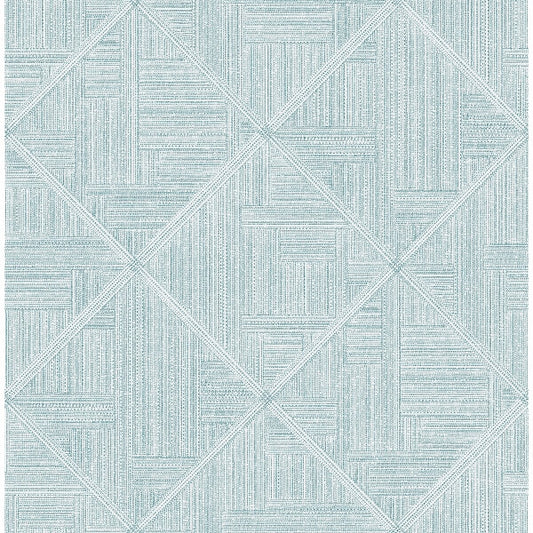 Cade Teal Geometric Wallpaper