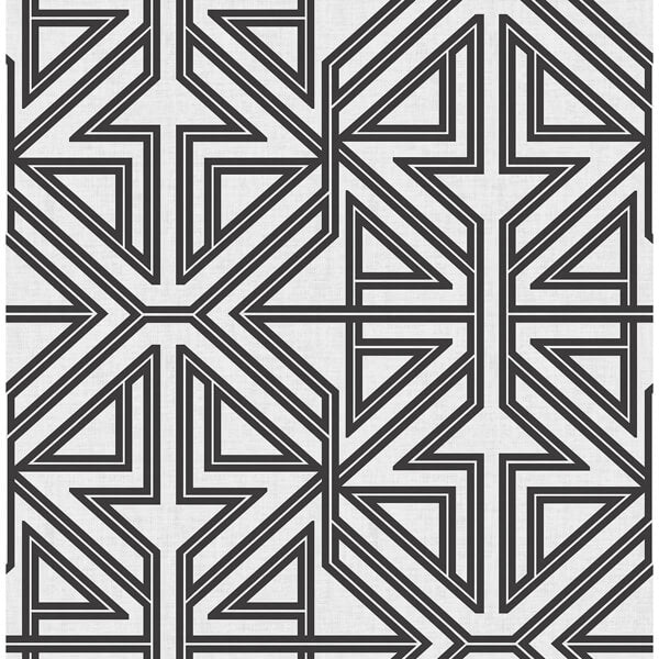 Kachel Black Geometric Wallpaper