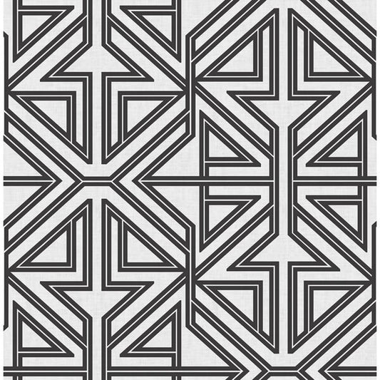 Kachel Black Geometric Wallpaper