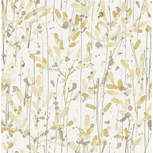 Leandra Yellow Floral Trail Wallpaper