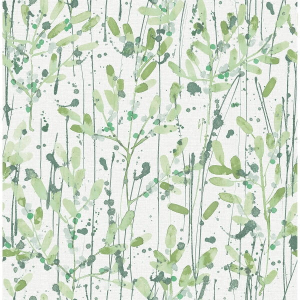 Leandra Green Floral Trail Wallpaper