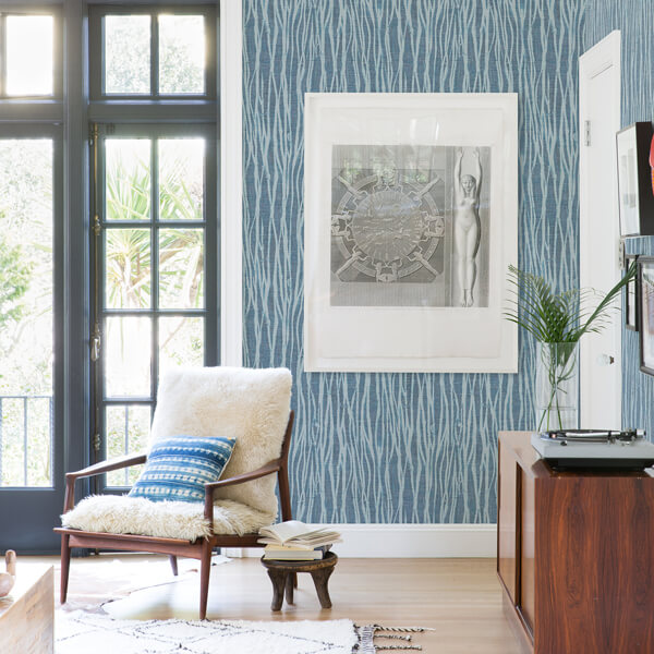 Nazar Indigo Indigo Stripe Wallpaper