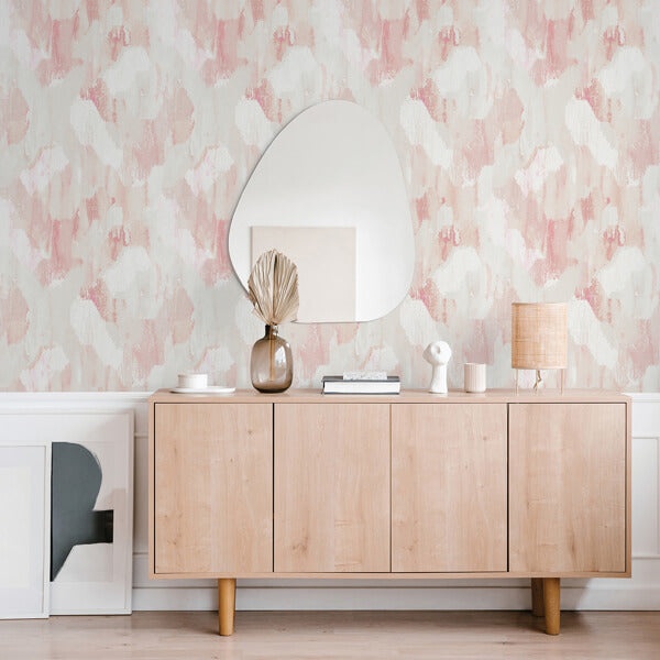 Mahi Blush Abstract Wallpaper