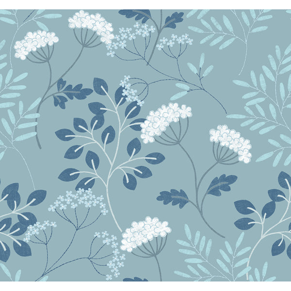 Sorrel Slate Botanical Wallpaper