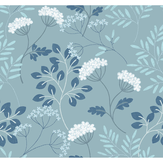 Sorrel Slate Botanical Wallpaper