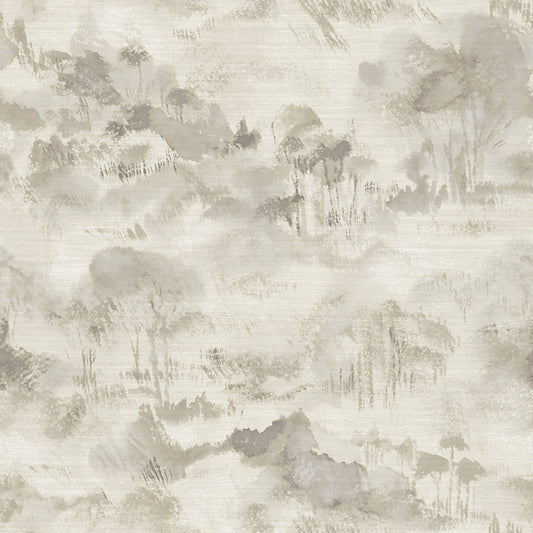 Nara Taupe Taupe Toile Wallpaper