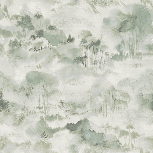 Nara Sage Sage Toile Wallpaper