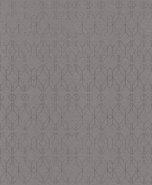 Paititi Sterling Geometric Trellis Wallpaper