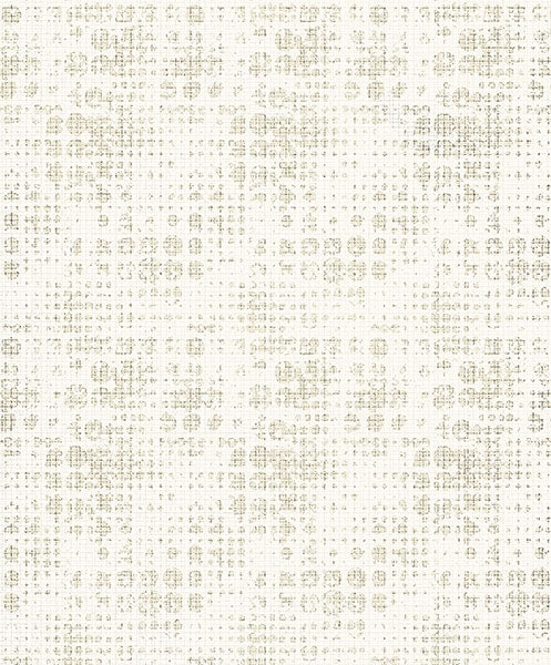 Celeste Platinum Circle Grid Wallpaper