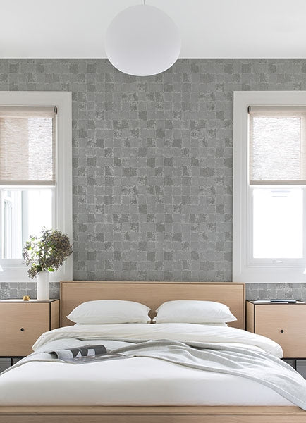 Varak Silver Textured Wallpaper
