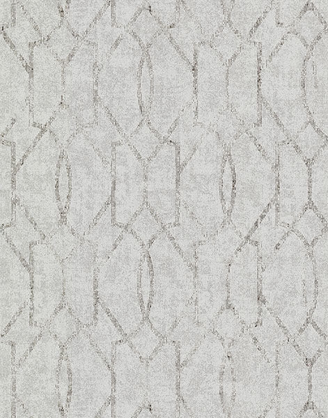 Ziva Platinum Metallic Trellis Wallpaper
