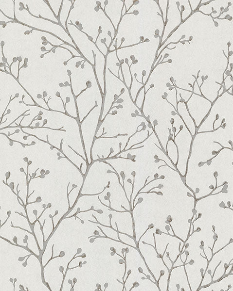 Koura Silver Branches Wallpaper
