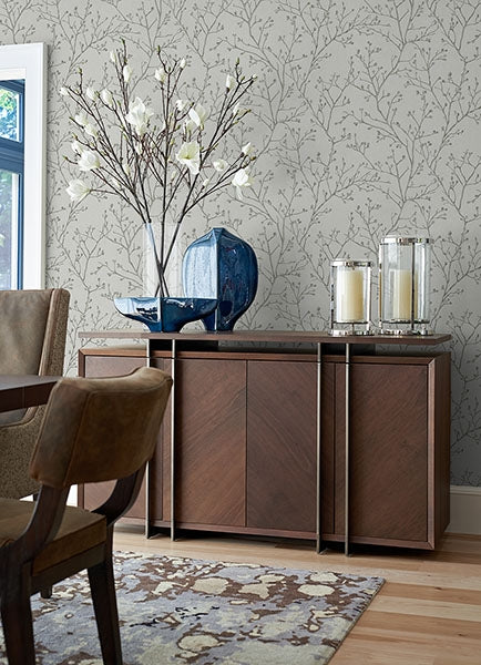 Koura Platinum Branches Wallpaper