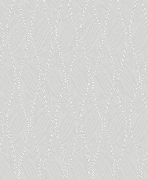 Tetsu Pewter Ogee Wave Wallpaper