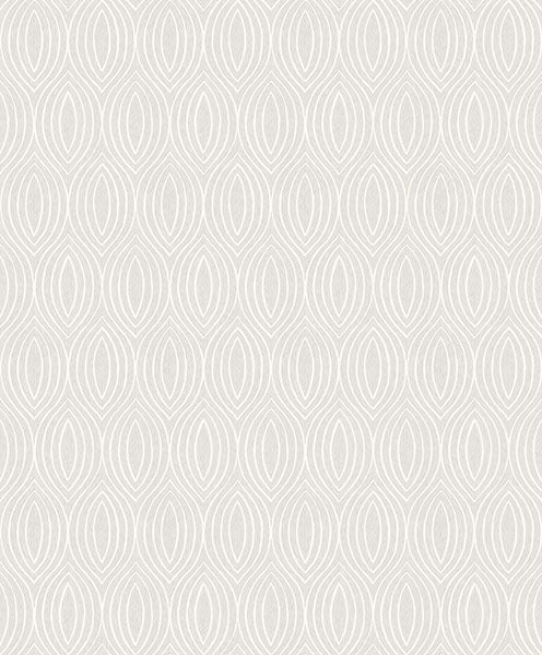 Rino Silver Ogee Wallpaper
