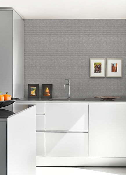 Namari Sterling Distressed Tile Wallpaper