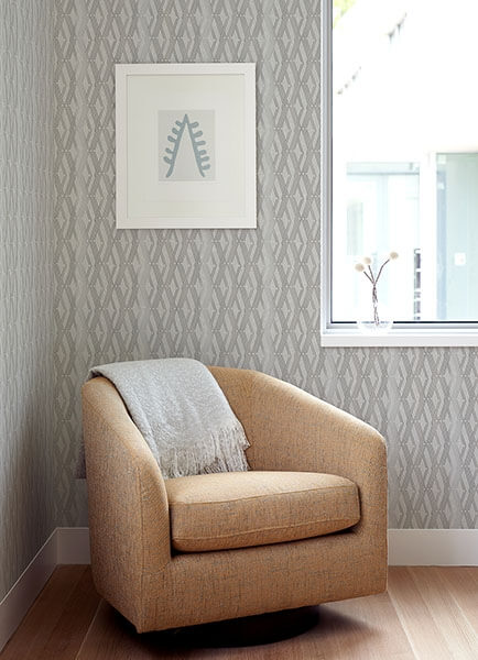 Ushas Taupe Diamond Wallpaper