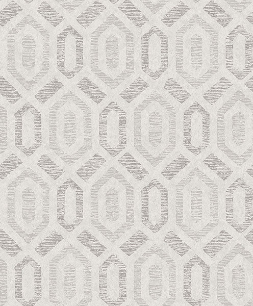 Latona Platinum Diamond Geometric Wallpaper
