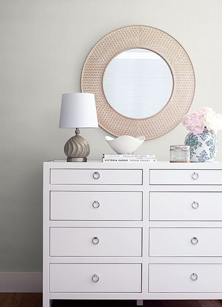 Soleil Silver Petite Floral Wallpaper