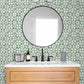 Izeda Green Floral Tile Wallpaper