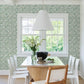 Izeda Green Floral Tile Wallpaper