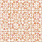 Izeda Coral Floral Tile Wallpaper