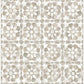 Izeda Taupe Floral Tile Wallpaper