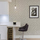Izeda Taupe Floral Tile Wallpaper