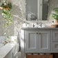 Izeda Taupe Floral Tile Wallpaper