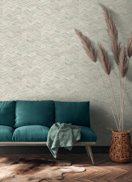 Tatlin Grey Chevron Wallpaper