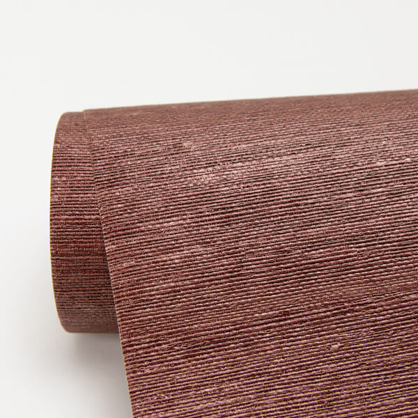 Aspero Red Faux Grasscloth Wallpaper