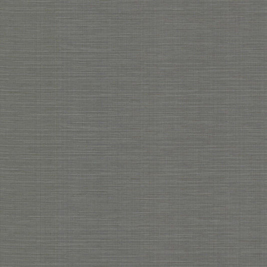 Bay Ridge Charcoal Faux Grasscloth Wallpaper