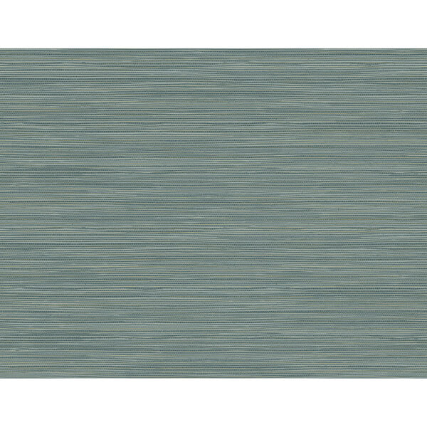 Bondi Teal Grasscloth Texture Wallpaper