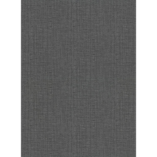 Claremont Black Faux Grasscloth Wallpaper