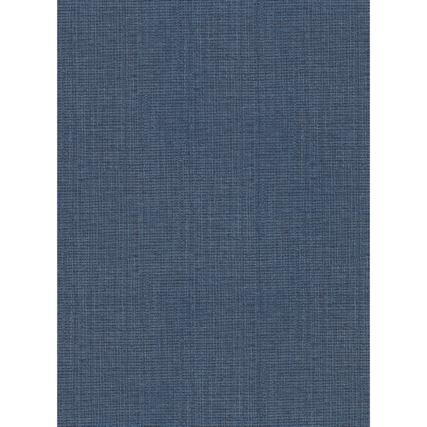 Claremont Indigo Faux Grasscloth Wallpaper