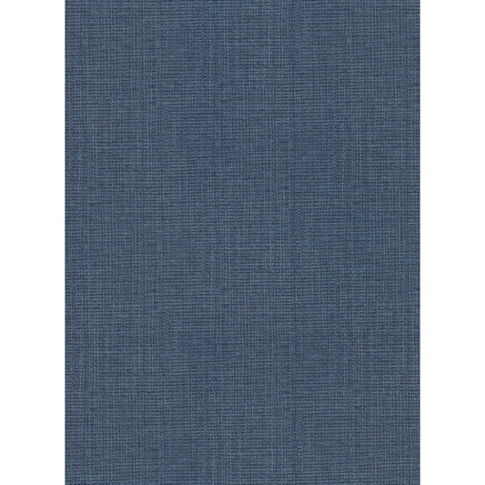 Claremont Indigo Faux Grasscloth Wallpaper