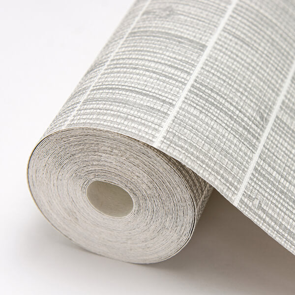 Luz Grey Faux Grasscloth Wallpaper