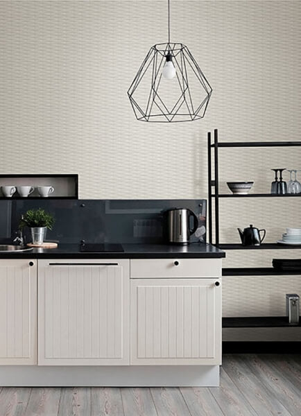Gator White Geometric Stripe Wallpaper