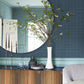 Gator Blue Geometric Stripe Wallpaper