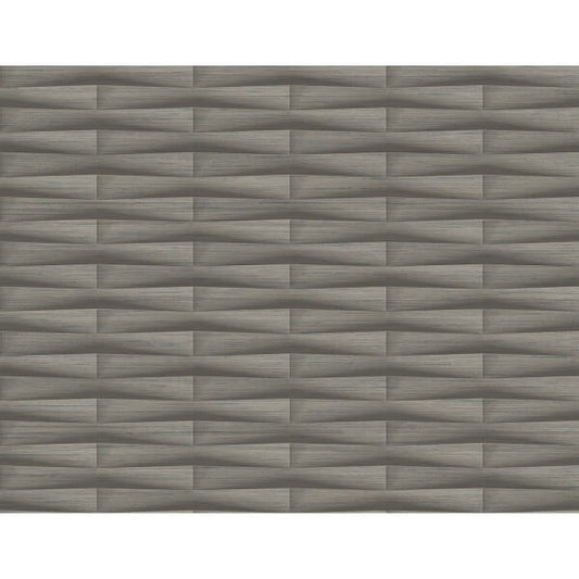 Gator Brown Geometric Stripe Wallpaper