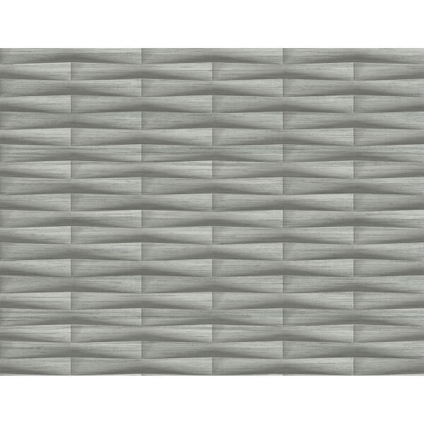 Gator Slate Geometric Stripe Wallpaper