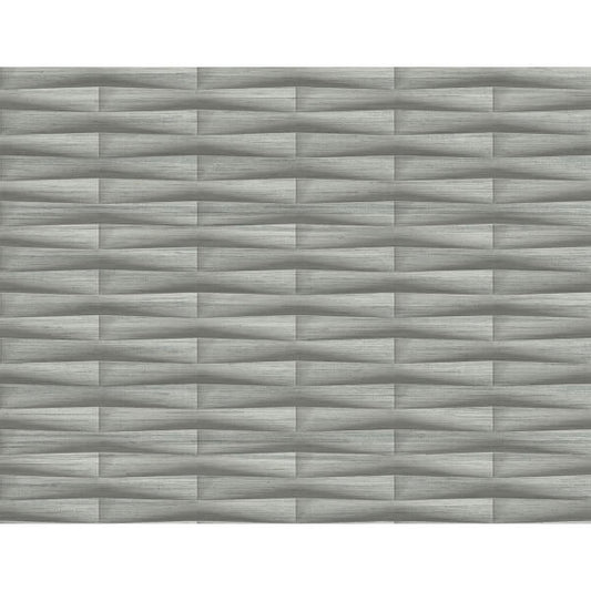Gator Slate Geometric Stripe Wallpaper
