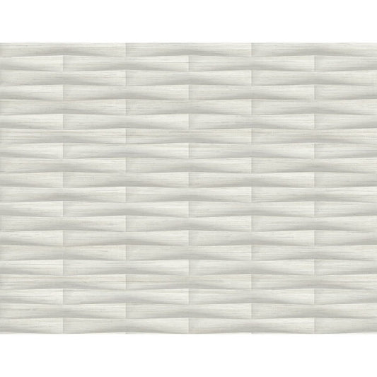 Gator Light Grey Geometric Stripe Wallpaper